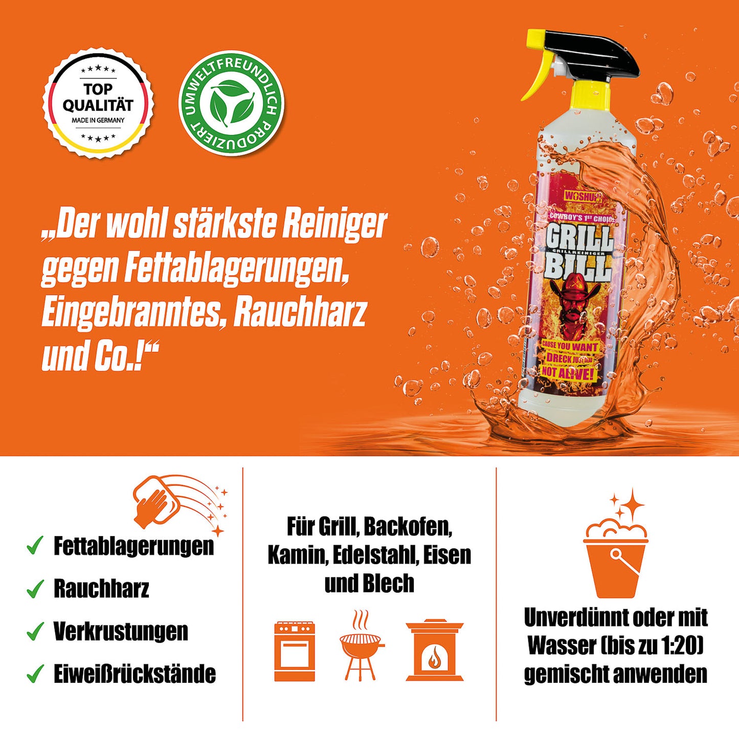 Grill Bill Features in der Übersicht