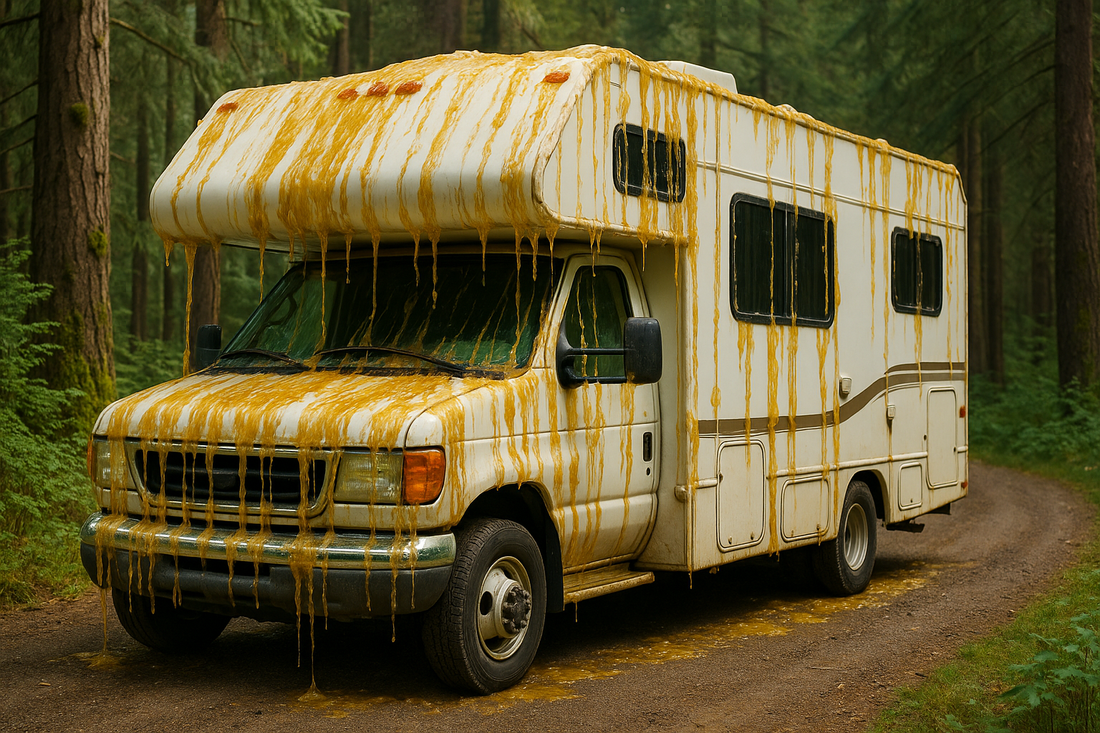 Harz vom Auto und Camper entfernen: Anleitung ohne Lackschäden
