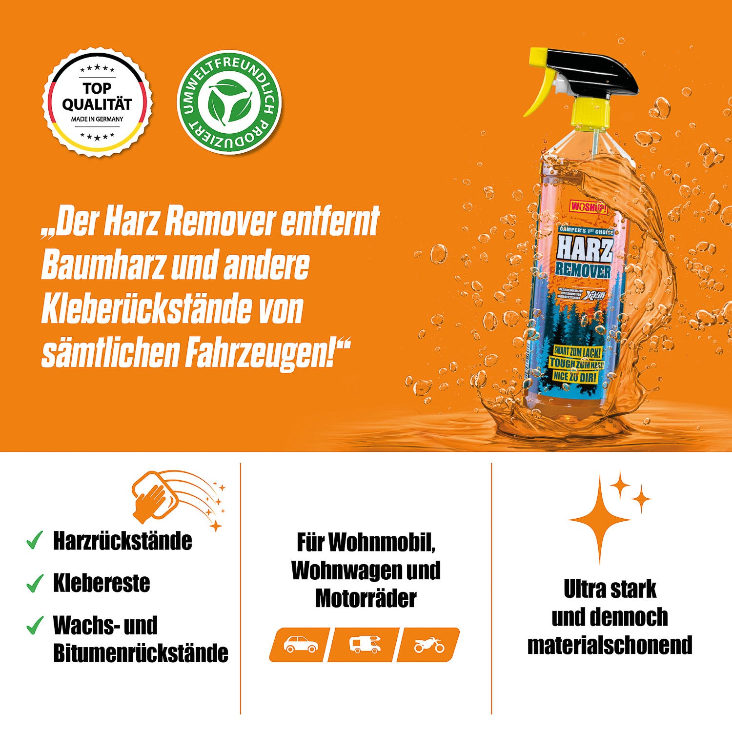 harz auf markise entfernen Harz Remover – Baumharz, Harzflecken & Klebereste entfernen – WOSHUP